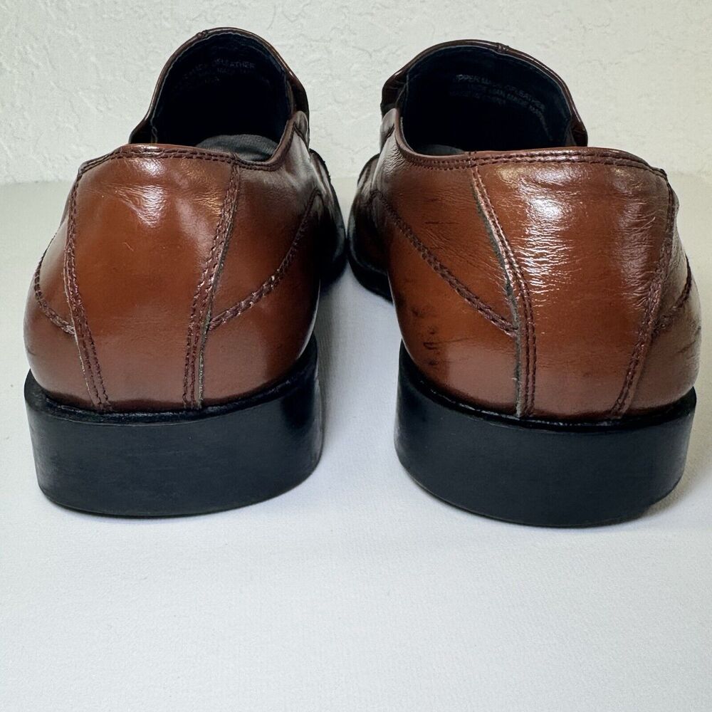 Steve Madden P Fire Mens 13‎ Loafer Shoes Brown Leather Square Toe - Picture 6 of 12